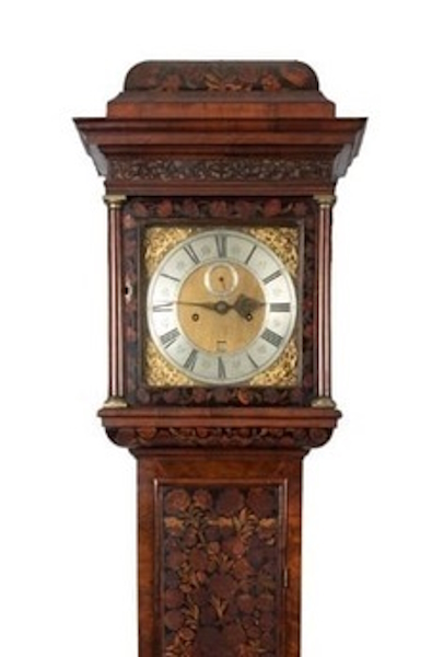 <p>A circa 1685 William &amp; Mary marquetry longcase clock by London maker Richard Colston (lot 1) was the top selling item for $42,000 at Melbourne-based Leski Auctions September 22 decorative arts sale. &nbsp;The clock was part of a massive collection of timepieces by one of Australia&rsquo;s best-known conservationists Sydney-born Chris Pratten, who died this year aged 90. &nbsp;Another in his collection &ndash; a circa 1770 George III sprint table clock (lot 3), from 18th century London maker Charles Cabrier &ndash; filled second spot in the top 10 results at $19,000.</p> <p>&nbsp;</p> 